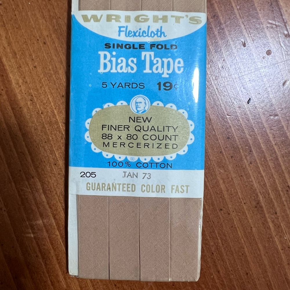 Vintage Flexicloth Tan Bias Tape - 5 Yards